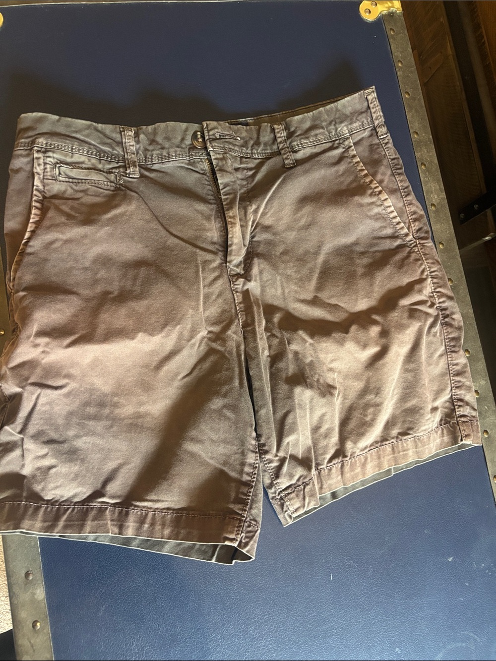 American Eagle Outfitters Men's Brown Flat-Front Cotton Shorts